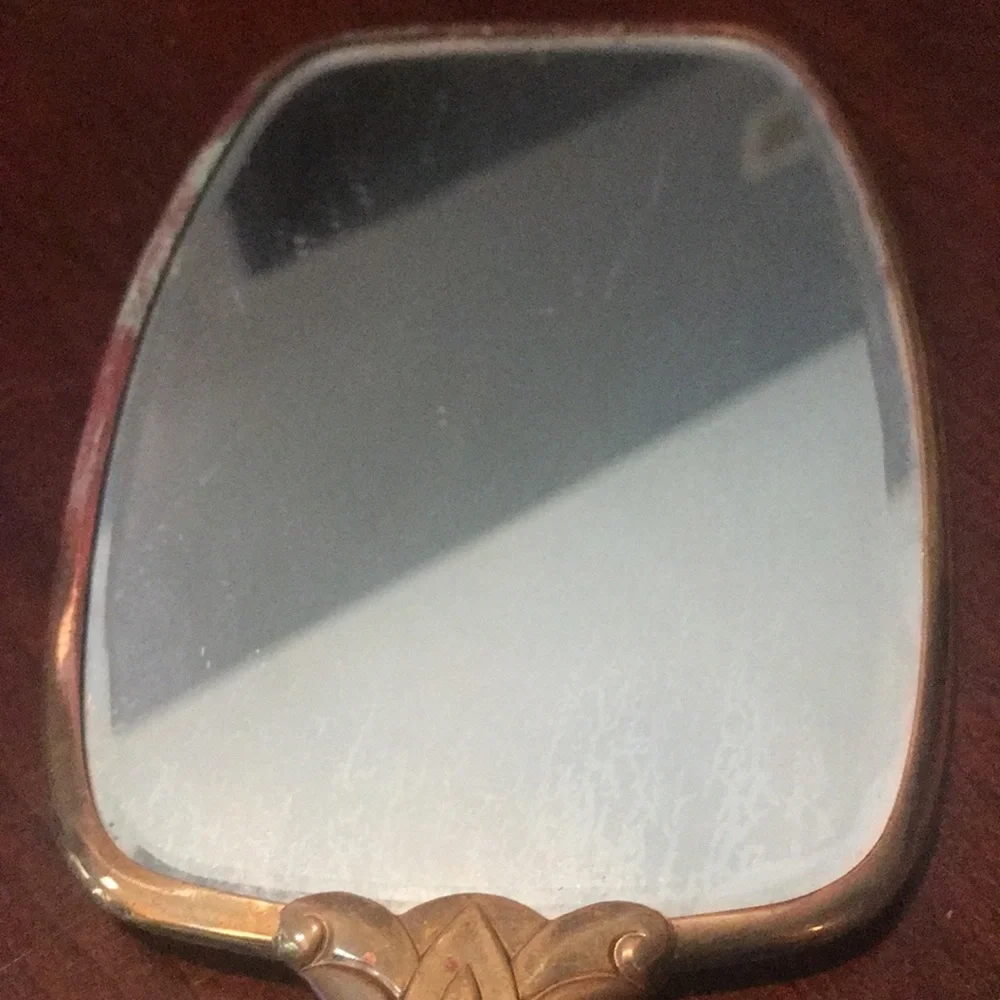 Vintage Art Deco hand held mirror